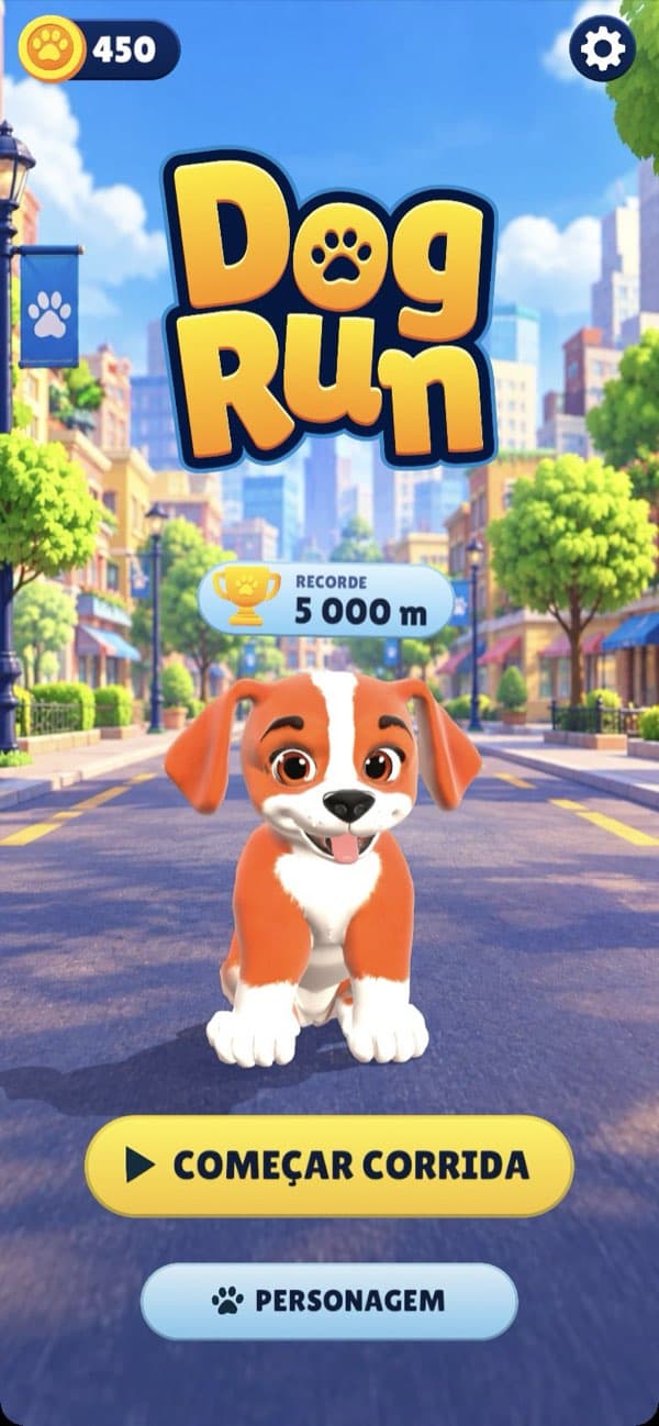 Tela inicial do DogRun
