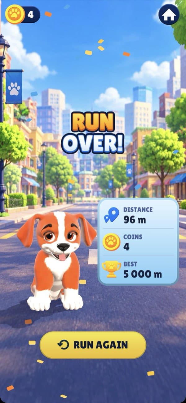 Run over screen
